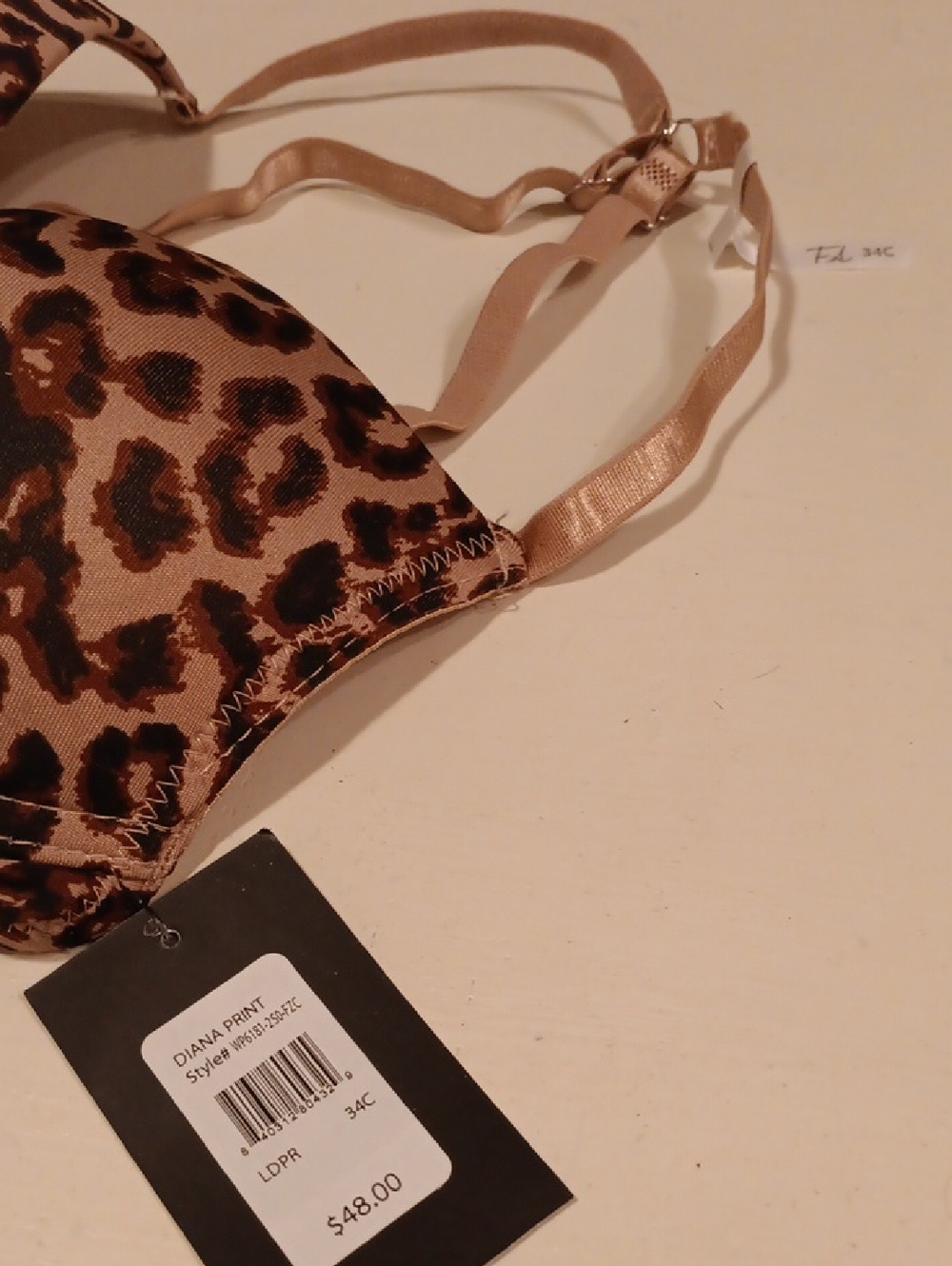 Frederick's of Hollywood Leopard Print Push-Up Bra - Brown & Black - Picture 3 of 9